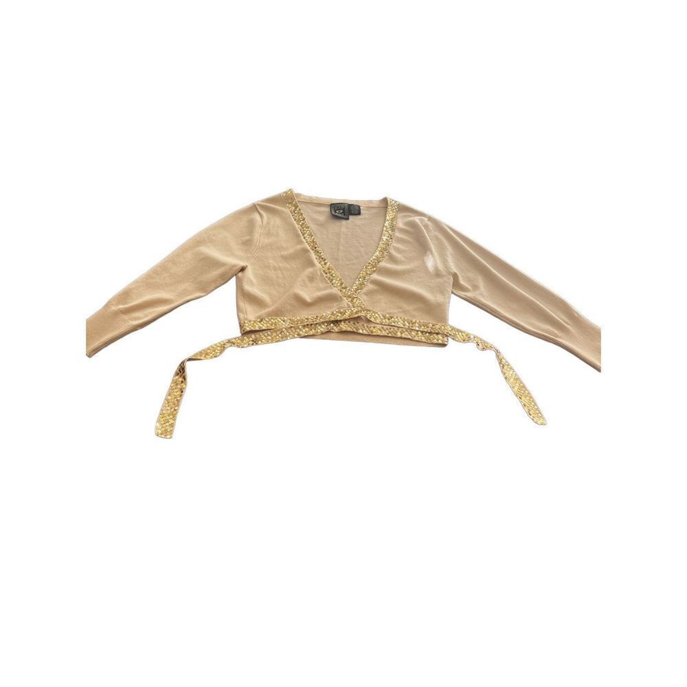 Bolero Cropped Sequin Cardigan size M - Picture 4 of 5
